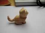 A small wooden cat I received in the post